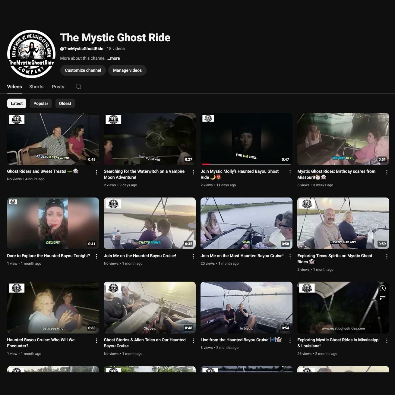 The mystic ghost ride youtube channel fi